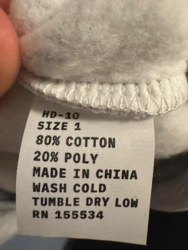 Yeezy Hoodie HD-10 Size 1 Tag