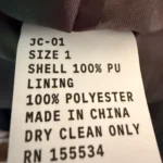 Yeezy Jacket JC-01 Sizing Size 1 Tag