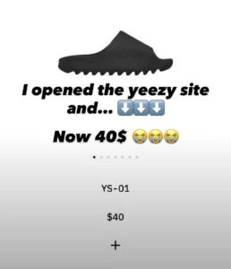 Yeezy Slides Ys-01 new price