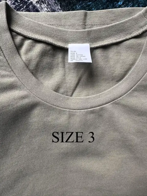 Yeezy YZY Green T-Shirt Size 3 TS-03 Tag