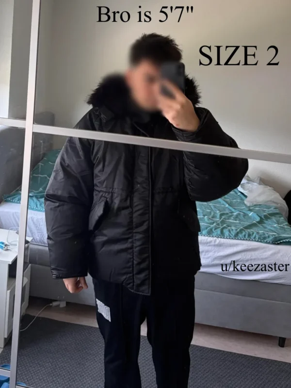 Yeezy YZY Black Parka PK-01 On Body Fit
