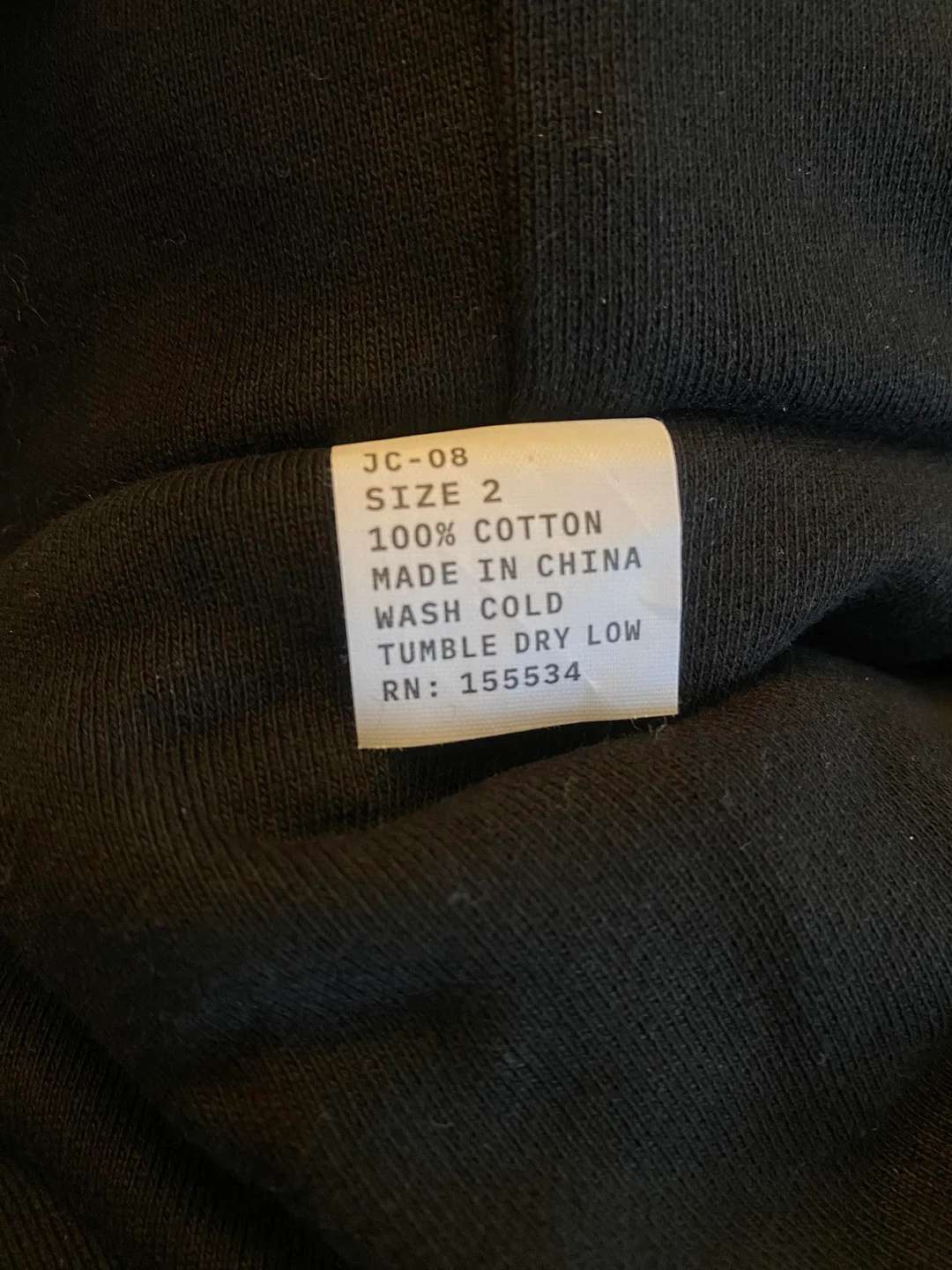 Yeezy Jacket JC-08 Tag Size 2