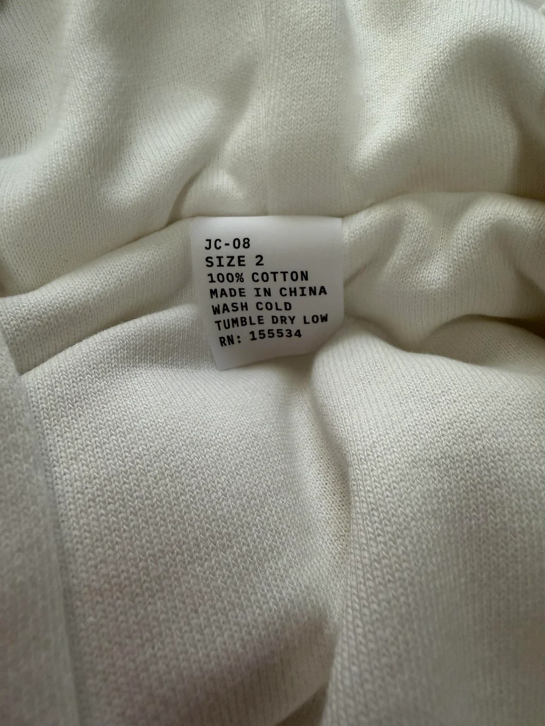 Yeezy Jacket JC-08 Tag Size 2