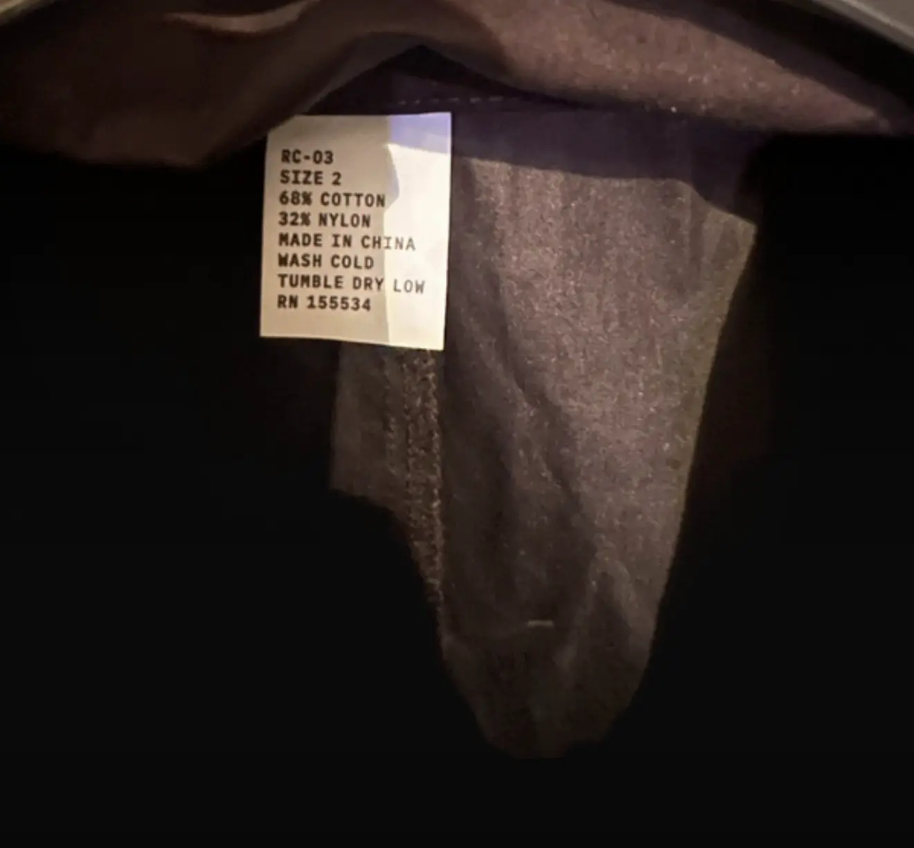 Yeezy Imperméable RC-03 Étiquette Taille 2