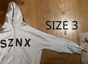 Yeezy Hoodie HD-10 Taille 3 Mesures
