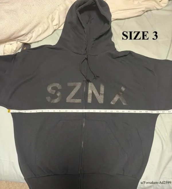 Yeezy YZY Black Hoodie HD-10 Width Size 3
