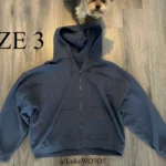 Yeezy YZY Blue Hoodie HD-04 Front View Size 3
