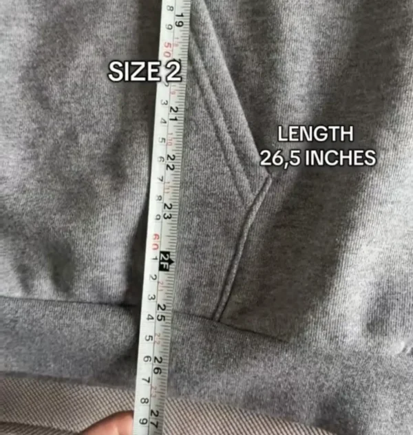 yeezy yzy hoodie HD-04 gray Size 2 length