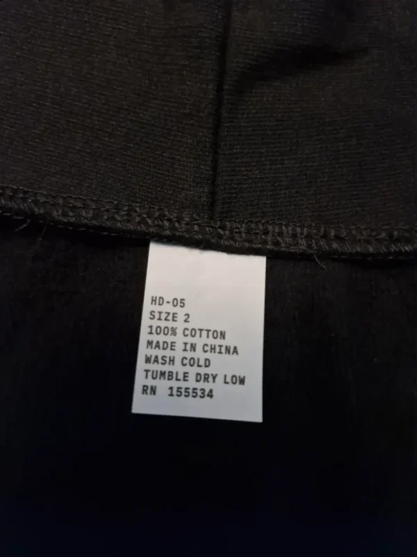 Yeezy YZY Black Hoodie HD-05 Size 2 Tag