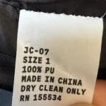Yeezy Jacket JC-07 Size 1 Tag