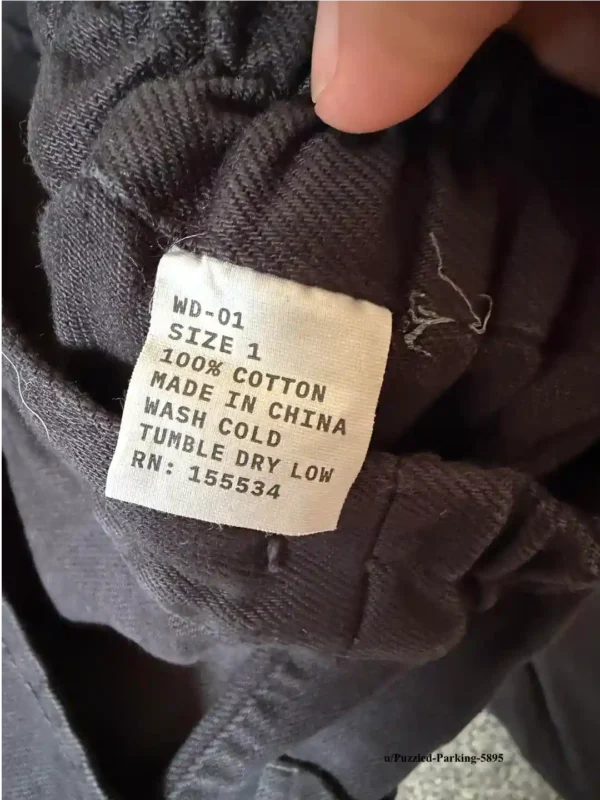 Yeezy WD-01 Size 1 Tag