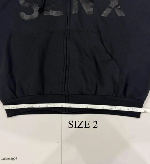 Yeezy YZY Black Hoodie HD-10 Bottom Width Size 2