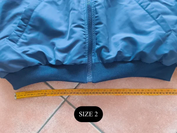 Yeezy Blue BB-01 Size 2 Sizing Measurements bottom hem