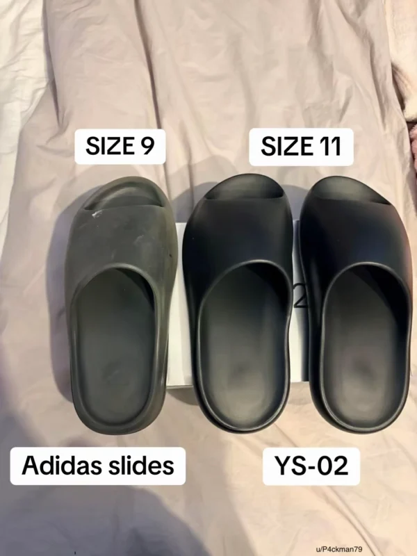 Yeezy Slides YS-02 Size 11 Comparison With Adidas OG Slides Size 11