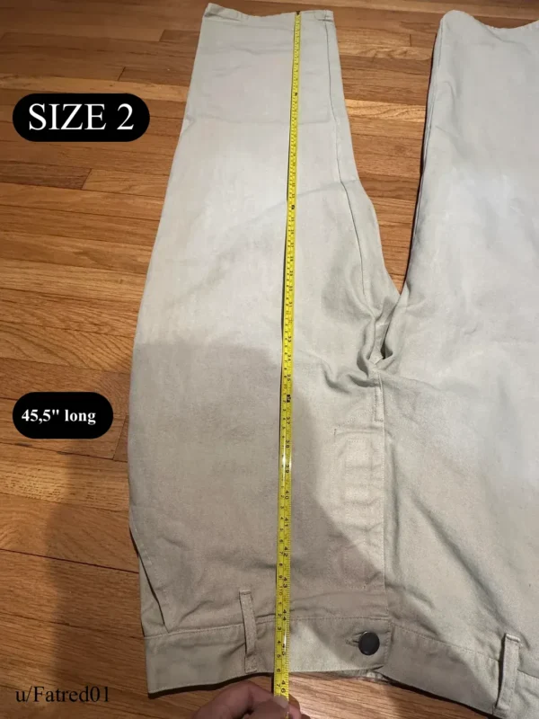 Yeezy YZY Pants Cream WP-01 Size 2 full length (waist to bottom)