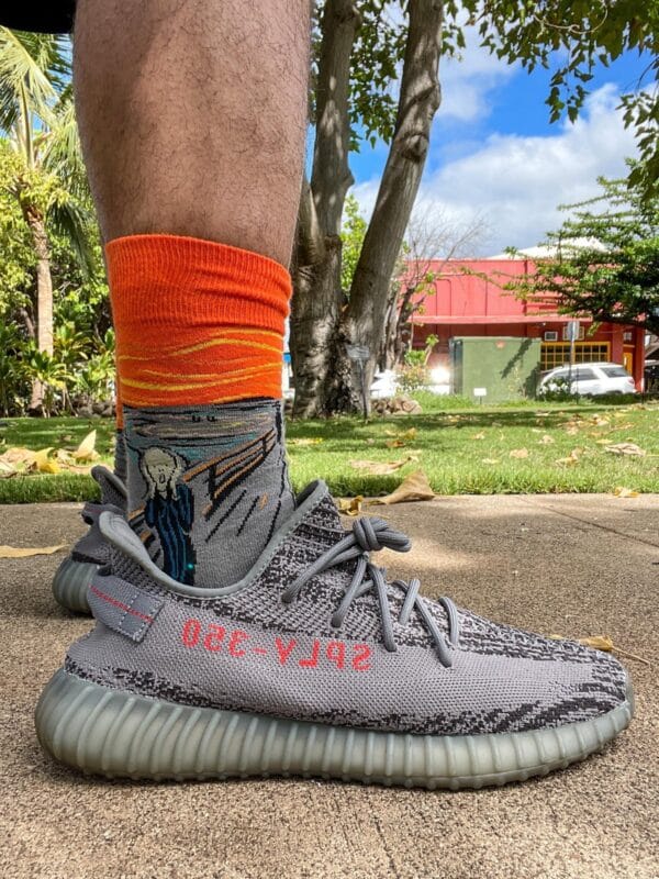 Yeezy 350 V2 Beluga on feet, photo by Reddit user u/Jawse36