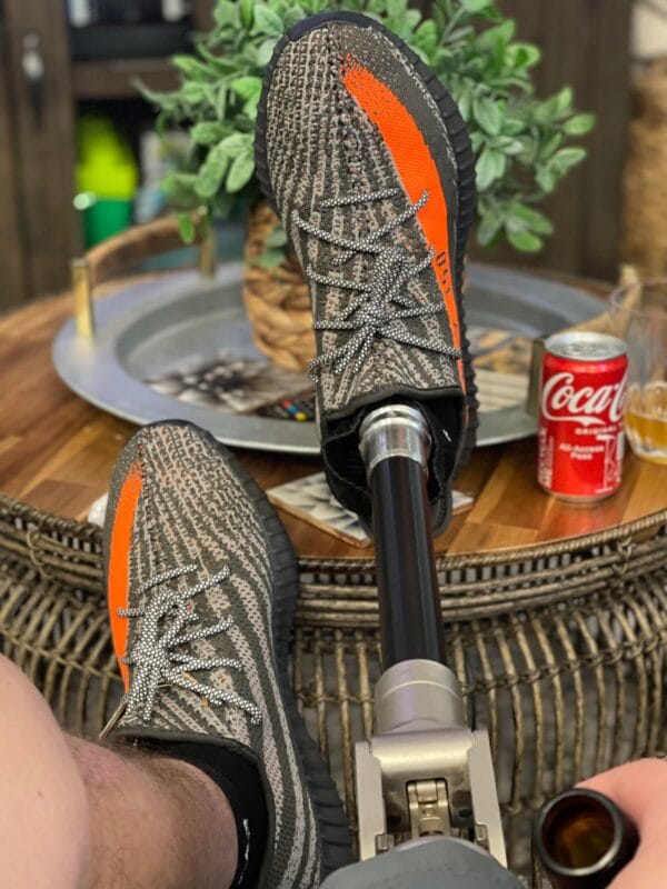 Yeezy 350 V2 Beluga on feet, photo by Reddit user u/XtraTHICC1998