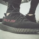 Yeezy 350 V2 Bred on feet, photo by Reddit user u/LordOfTheDingz