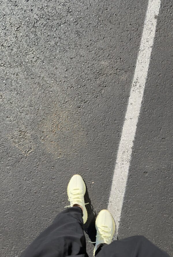Yeezy 350 V2 Butter on feet, photo by Reddit user u/Maleficent-Proof-716