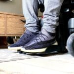 Yeezy 350 V2 Carbon on feet, photo by Reddit user u/walkingishard