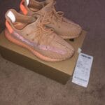 Yeezy 350 V2 Clay on feet, photo by Reddit user u/observingmoon