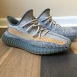 Yeezy 350 V2 Israfil on feet, photo by Reddit user u/AndrewStackson