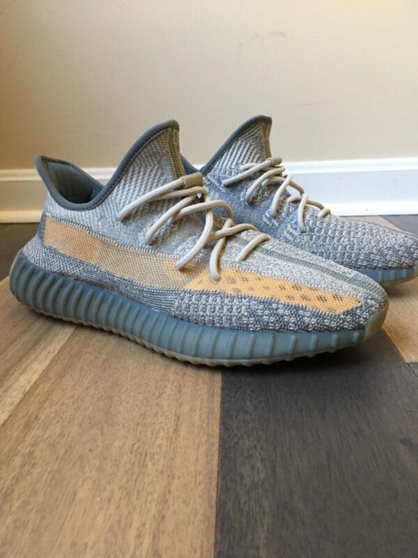 Yeezy 350 V2 Israfil on feet, photo by Reddit user u/AndrewStackson