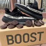 Yeezy 350 V2 Oreo on feet, photo by Reddit user u/Not-Drew_