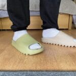 Yeezy Slide Resin on feet, photo by Reddit user u/ZeligD